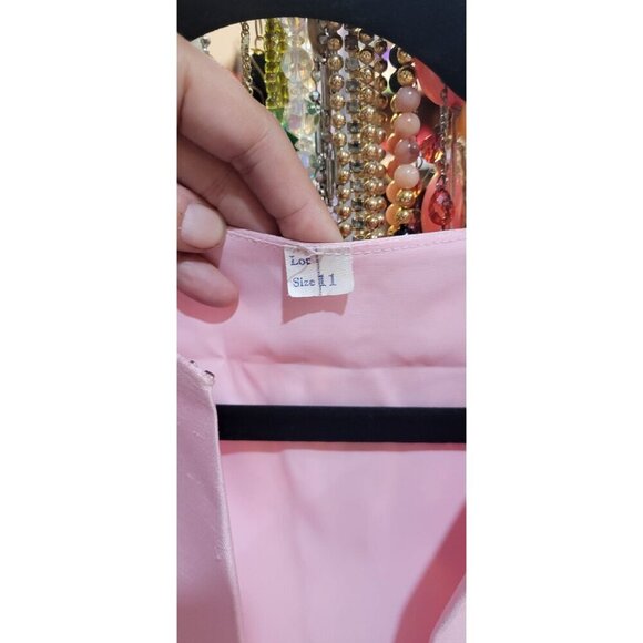 Vintage 60's Pink Straight Maxi Dress w/ Matching Sleeveless Duster - Picture 9 of 11